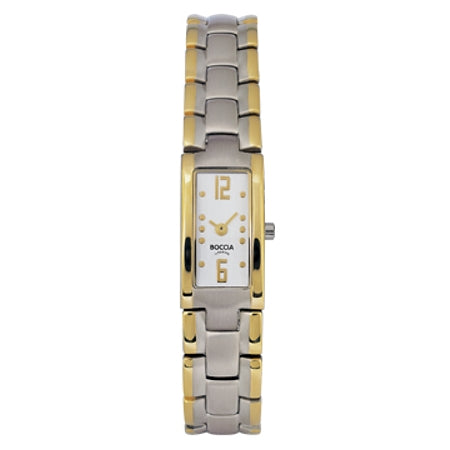 BOCCIA Titanium Two-tone Tank Lightweight Watch - 3104-06