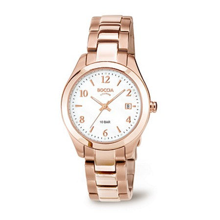 BOCCIA All-Titanium Rose Gold plated Lightweight Watch - 3224-04