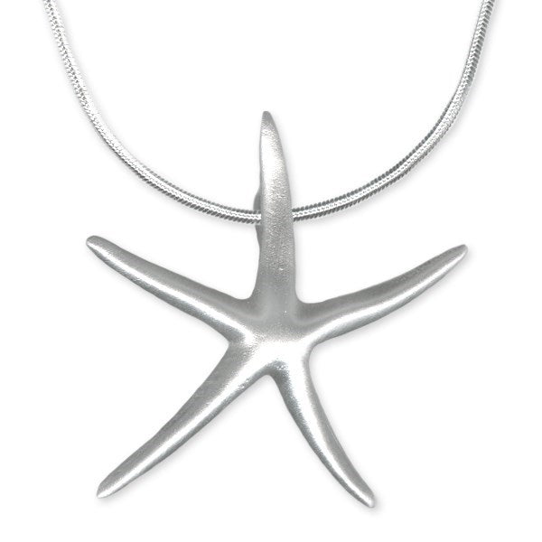 Large Pewter Starfish Necklace by Chelsea Pewter - 3947NP