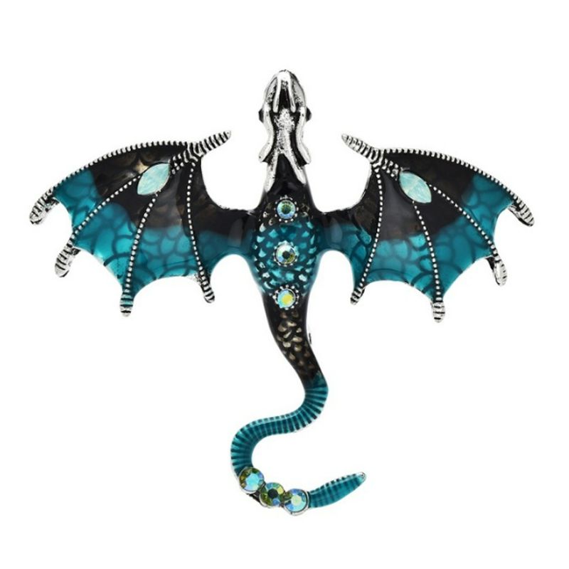 Dragon Brooch with Loop on Back - Colourful Dragons Pin/Pendants