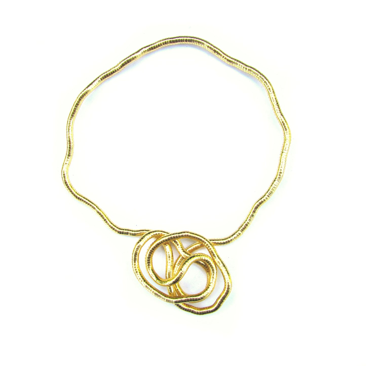 Gold Moldable Flexible Bendy Snake Necklace - 5mm Width