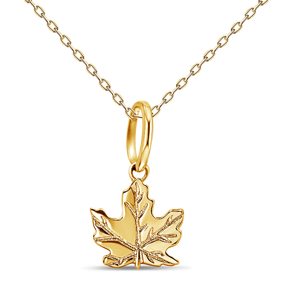 Detailed Maple Leaf Pendant Pendant - Sterling silver (with or without plating) - Medium