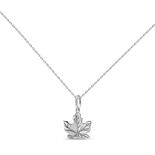 Detailed Maple Leaf Pendant Pendant - Sterling silver (with or without plating) - Small