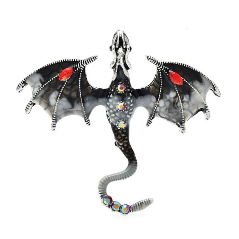 Dragon Brooch with Loop on Back - Colourful Dragons Pin/Pendants