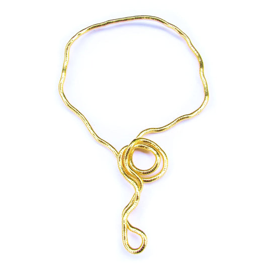 Gold Moldable Flexible Bendy Snake Necklace - 5mm Width