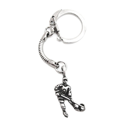 Ringette Player Key Ring - Silvertone