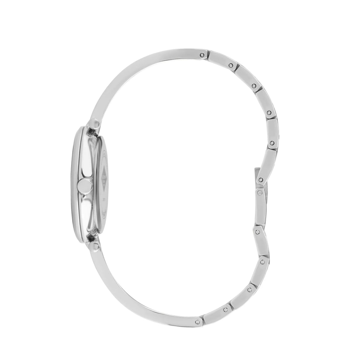 LEE COOPER White Enamel and Silver Bangle-style Watch - LC07412.320