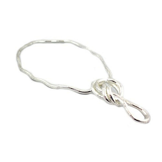 Silver Moldable Flexible Bendy Snake Necklace - 5mm Width