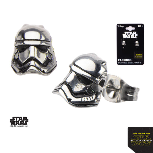 Star Wars 3D Stormtrooper Stainless Steel Studs - SWST3DER01