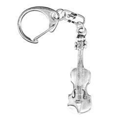 Pewter Violin Musical Instrument Key Ring - 6141KP