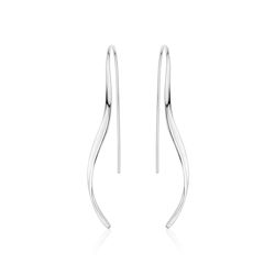 Sterling Silver Modern Wave Centaurus Hook Earrings - DS-E110