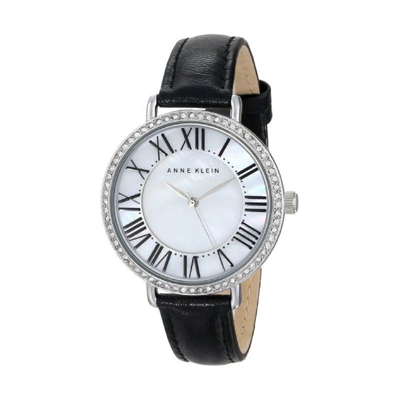 Anne Klein Black Band Mother of Pearl Face - AK1617MPBK - Click Image to Close