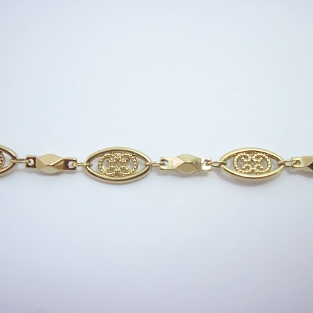 Filigree Link - 18kt Layered Gold Chain - Click Image to Close