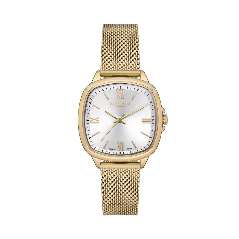 Lee Cooper Ladies Watch - Yellow Gold Square - LC07125.130 - Click Image to Close