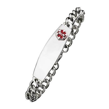 Medical ID Bracelet - Stainless Steel - SB727MED - Click Image to Close