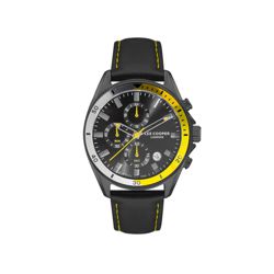Lee Cooper Men's Watch - Black Band Yellow Accent - LC07290.661