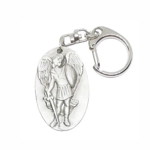 Saint Michael Archangel Pewter Key Ring - 8498KP