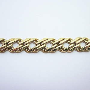 Chevron - 18kt Layered Chain by the Inch