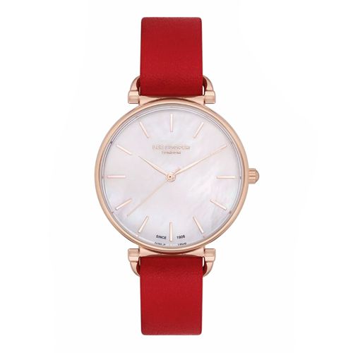 Lee Cooper Ladies Watch - Rose Gold Red strap - LC07201.428