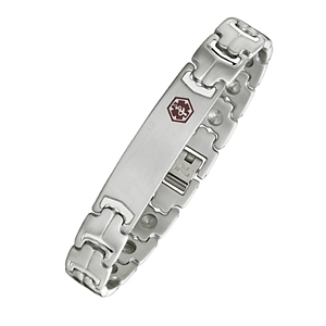 Medical ID Bracelet - Stainless Steel w/Magnets - SB660MED