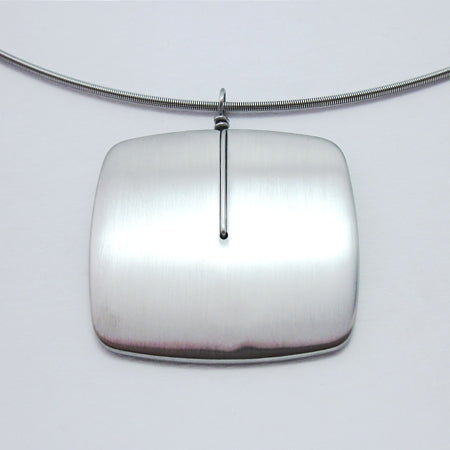 Square Pendant Stainless Steel - Modern