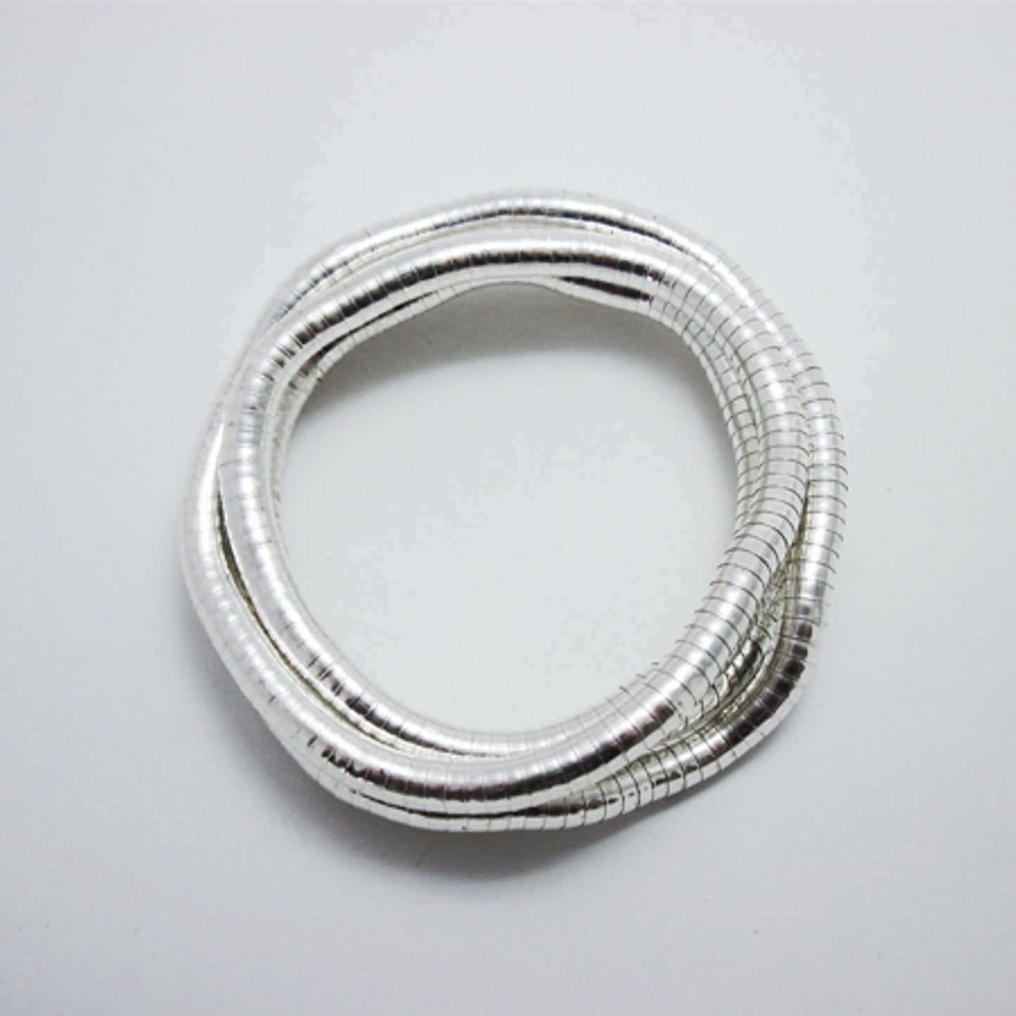 Thicker Silver Moldable Flexible Bendy Snake Necklace - 7mm Width