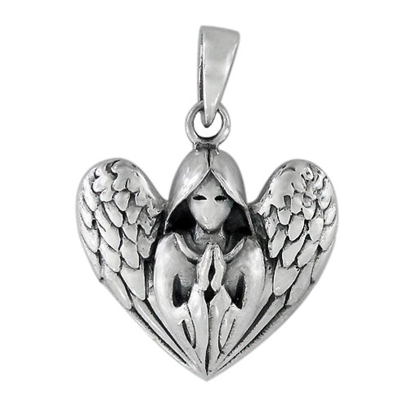Sterling Silver Praying Angel with Wings - CHPL5369