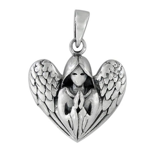 Sterling Silver Praying Angel with Wings - CHPL5369