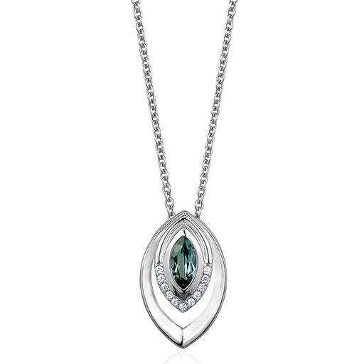 Sterling Silver Marquise-shaped Green Spinel Necklace or Earrings - Larus